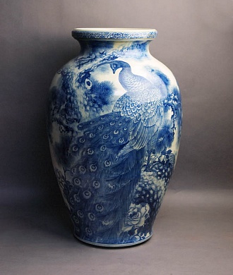 Большая керамическая ваза "Павлин"
